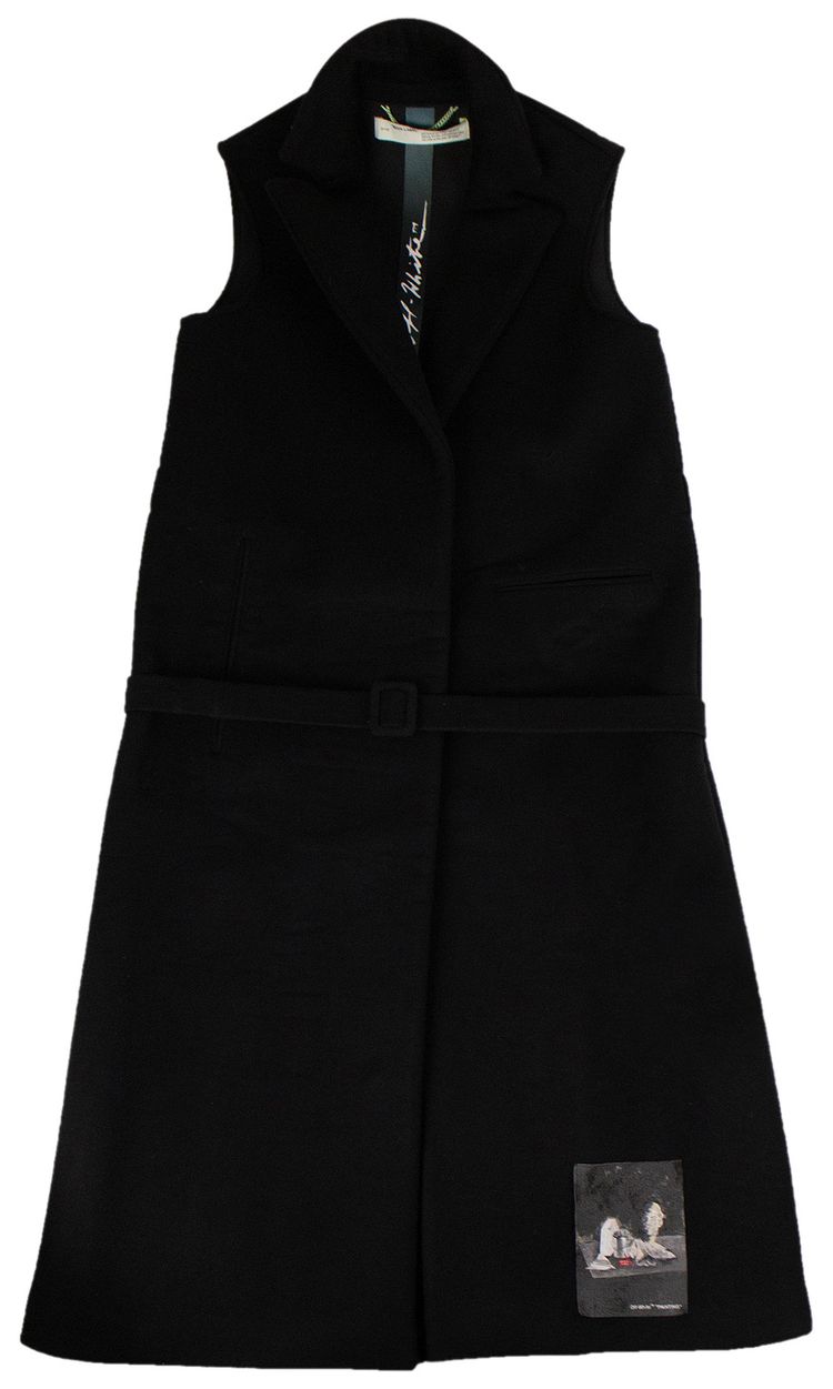 Off White Belted Vest Black