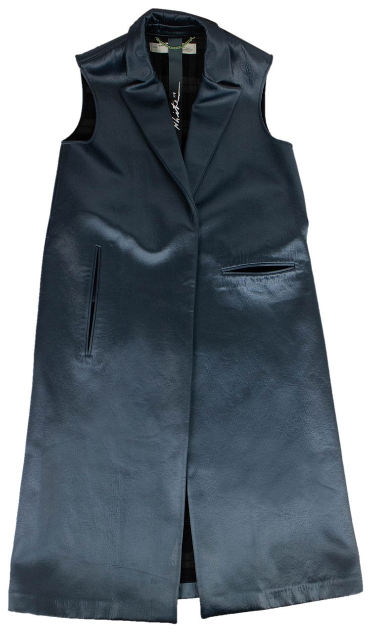 Off White Belted Vest Blue