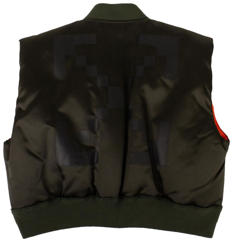 Off White Arrows Cropped Vest Green