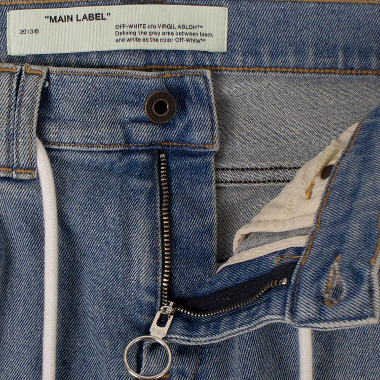 Off White Belted Jeans Blue