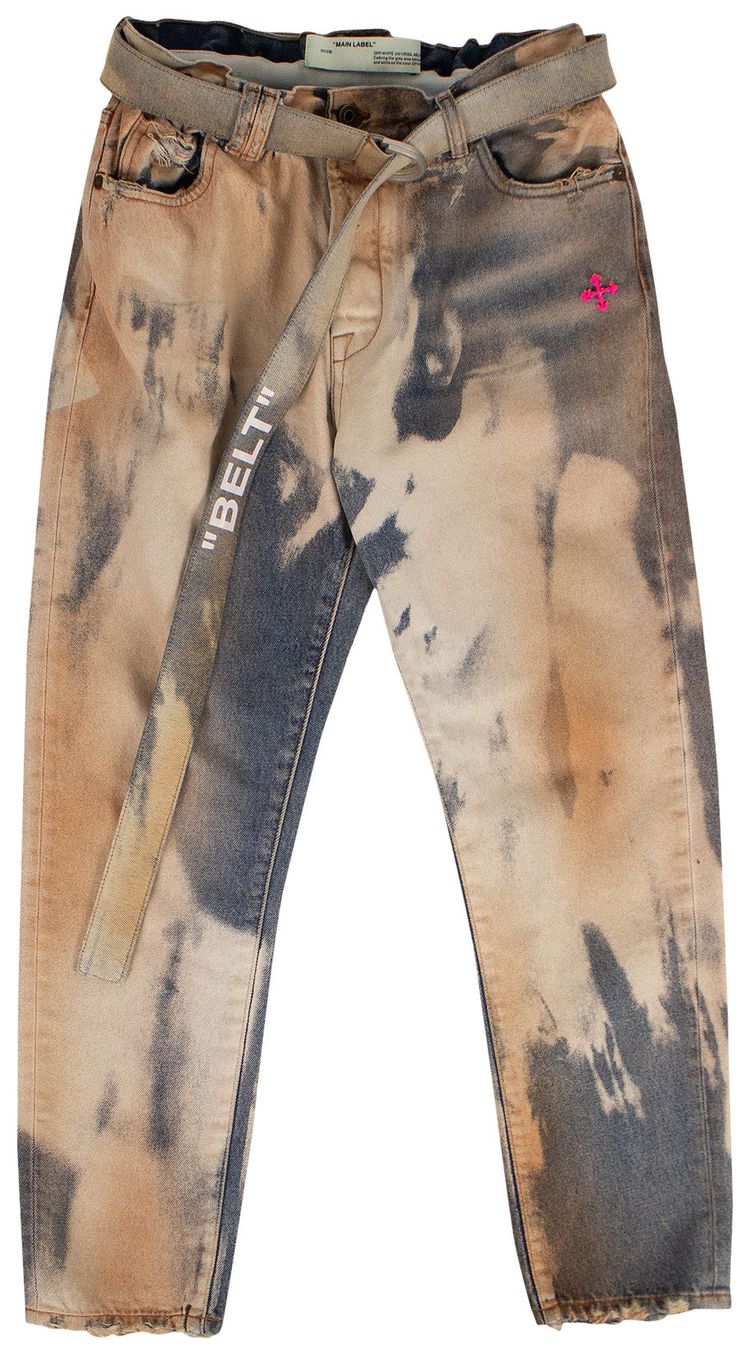 Off White Extreme Bleach Jeans Blue