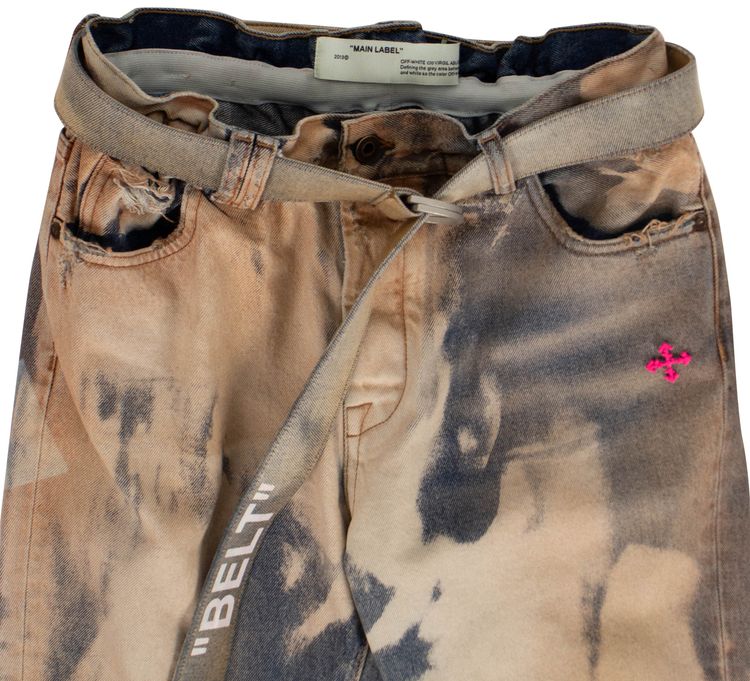 Off White Extreme Bleach Jeans Blue