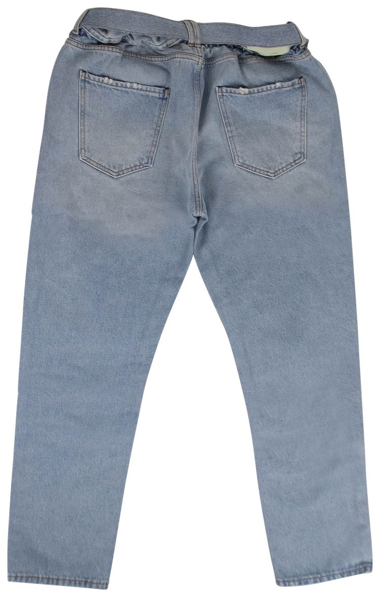 Off White Belted Skinny Jeans Blue