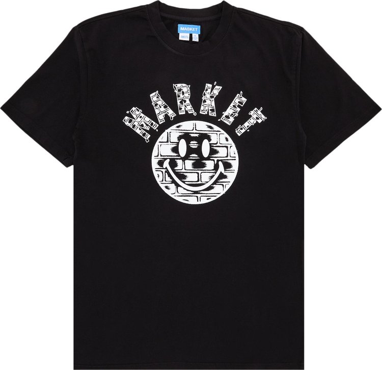 Market Smiley Brickhouse T-Shirt 'Washed Black'