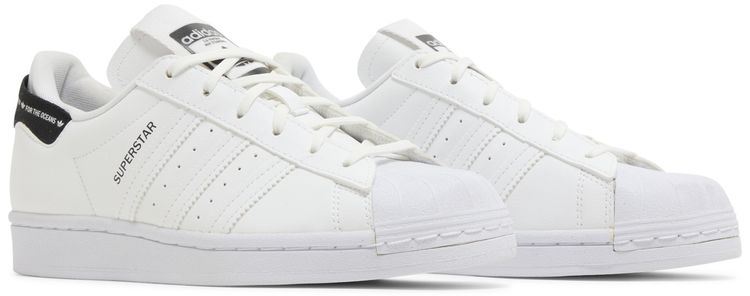 Parley x adidas Superstar J White Black