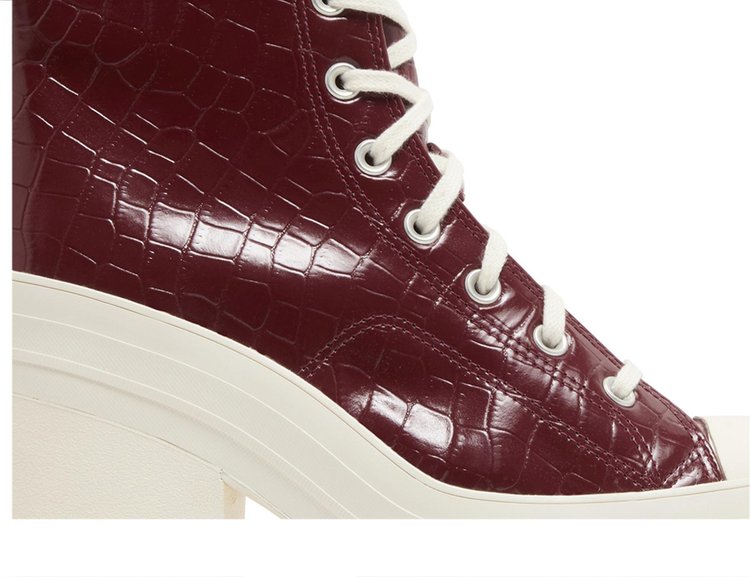 Chuck 70 De Luxe Heel High Embossed Crocodile   Cabernet