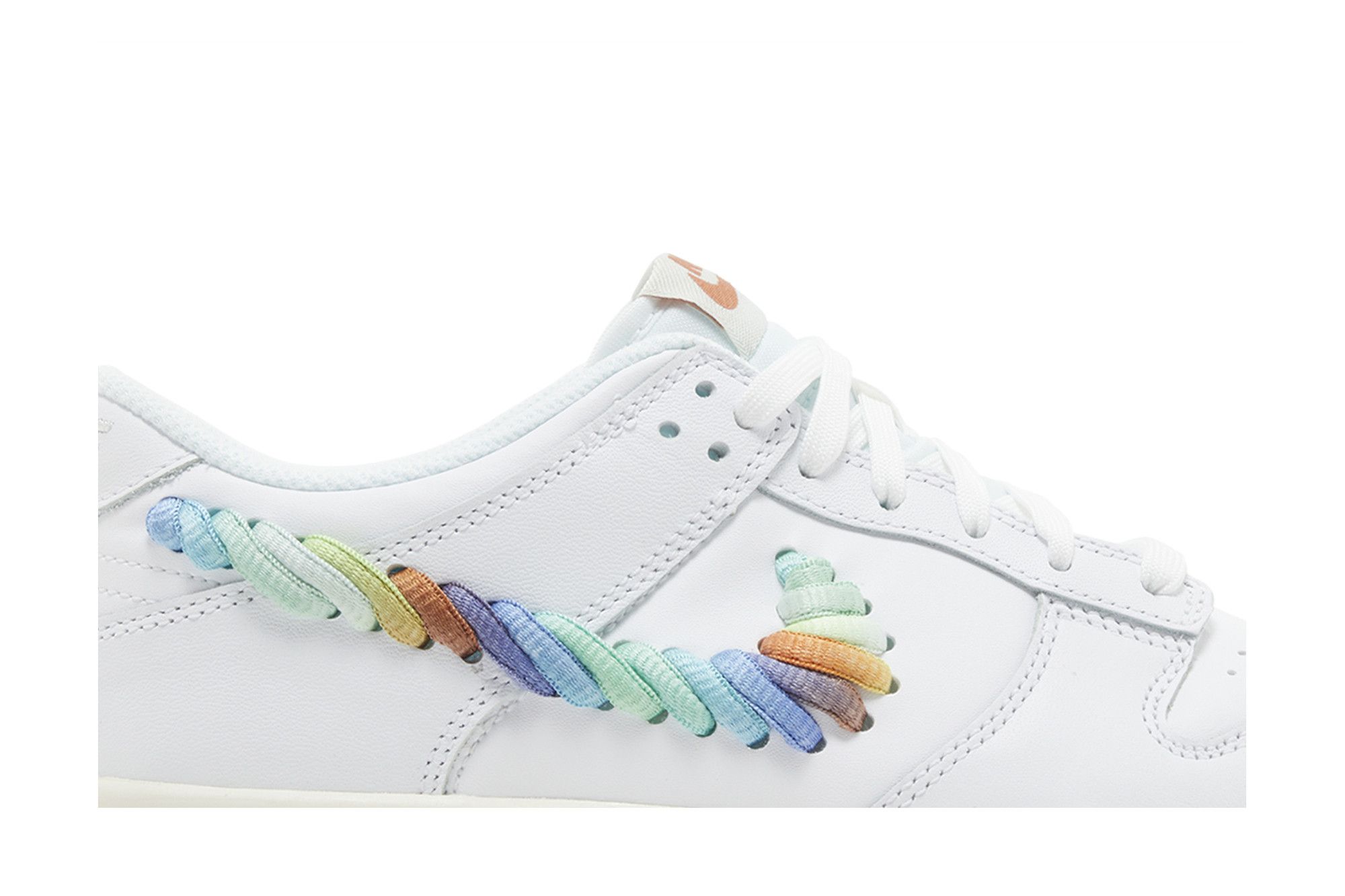 Size 3.5 Dunk Low GS Rainbow Lace Swoosh