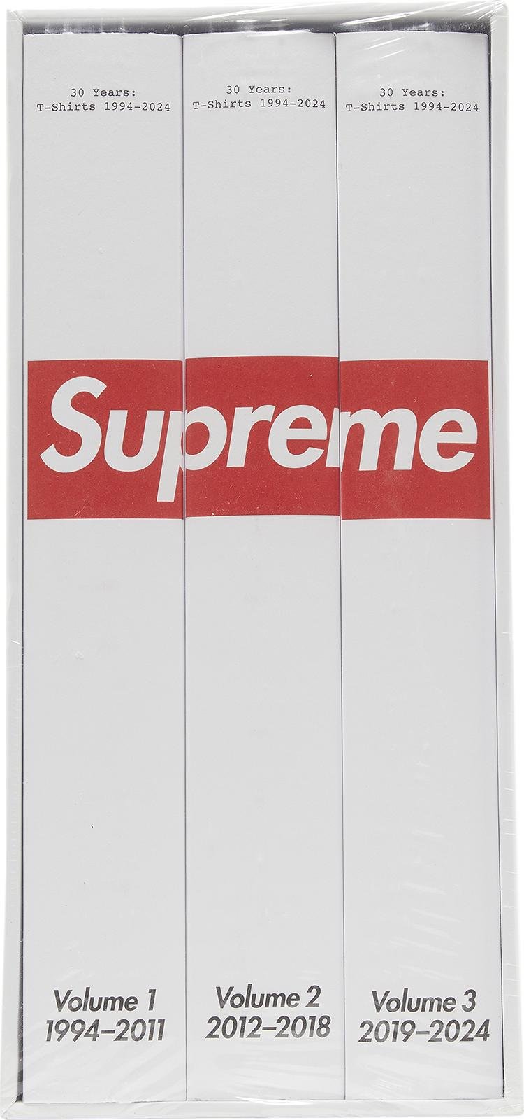 Supreme 30 Years T Shirts 1994 2024 Book 3 Volumes White