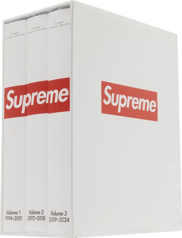 Supreme 30 Years: T-Shirts 1994-2024 Book (3-Volumes) 'White'