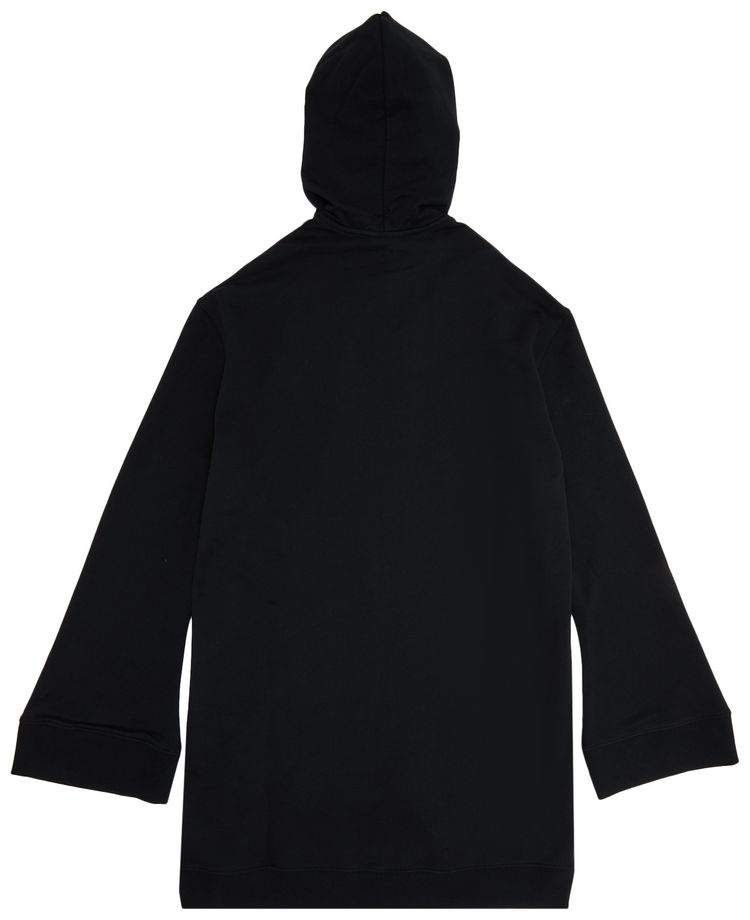Courreges Hyperbole Hooded Fleece Dress Black