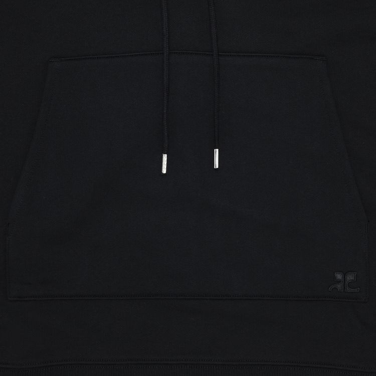 Courreges Hyperbole Hooded Fleece Dress Black