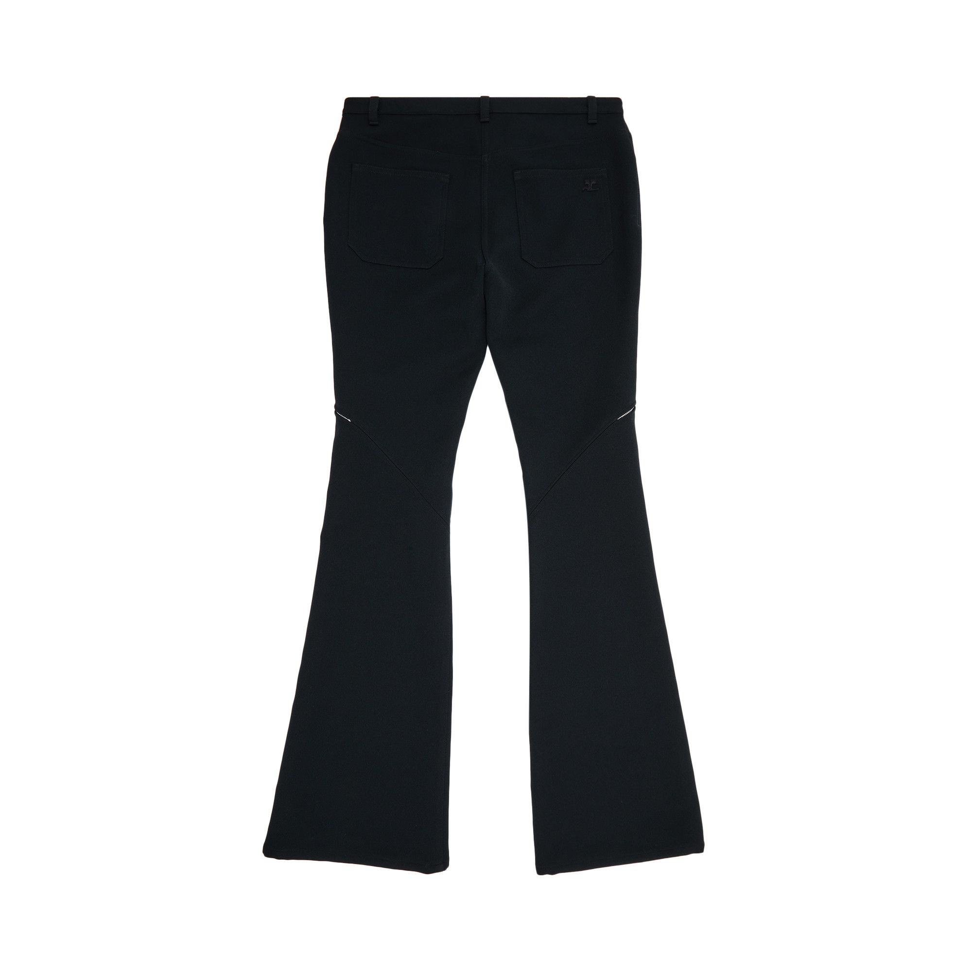 Buy Courrèges Ellipse Zipped Twill Pants 'Black