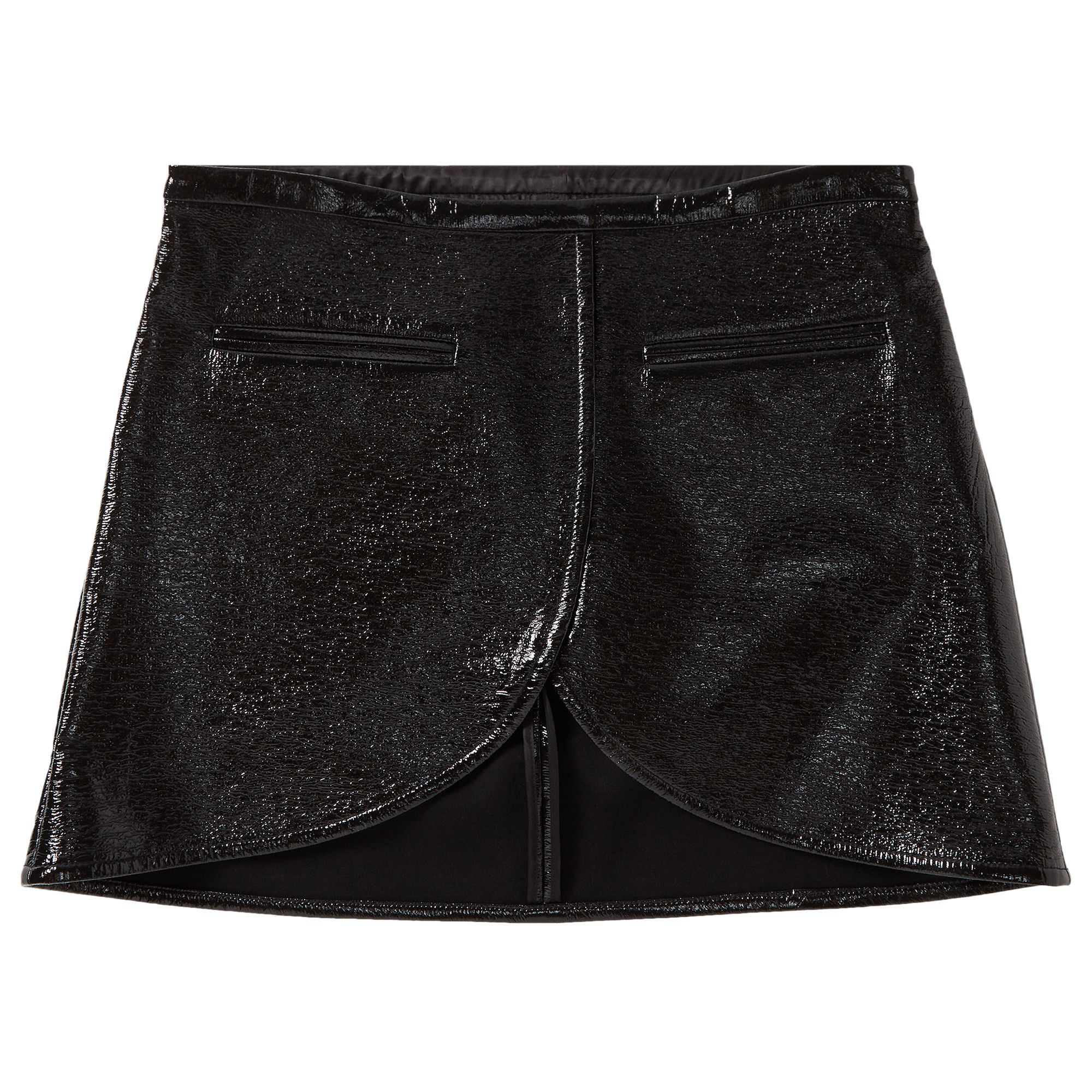 Buy Courrèges Ellipse Vinyl Mini Skirt 'Black