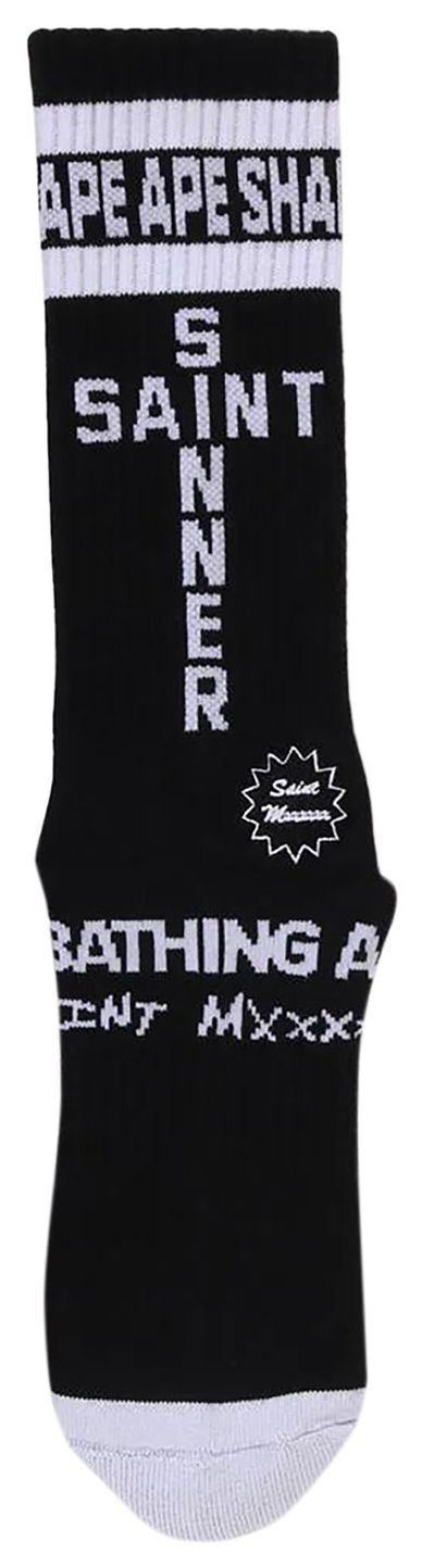 BAPE x Saint Mxxxxxx Socks Charcoal