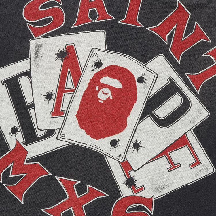 BAPE x Saint Mxxxxxx Guns Tee Charcoal