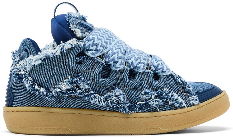 Lanvin Wmns Curb Sneakers Frayed Denim