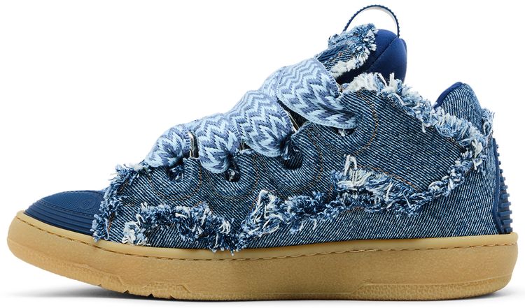 Lanvin Wmns Curb Sneakers Frayed Denim