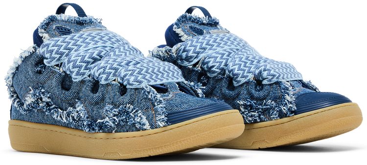 Lanvin Wmns Curb Sneakers Frayed Denim
