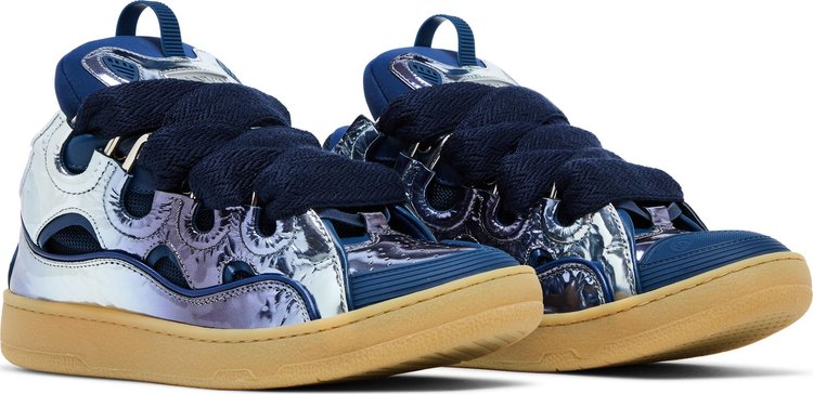 Lanvin Curb Sneakers Specchio Degrade Effect   Cornflower