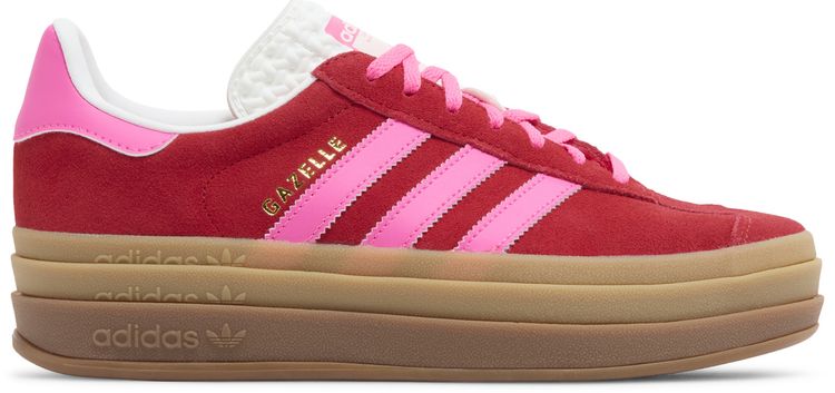 Wmns Gazelle Bold 'Collegiate Red Lucid Pink'