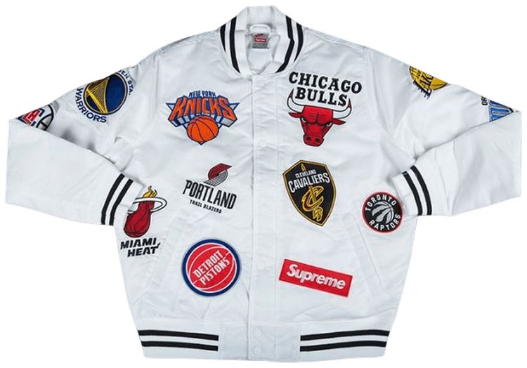 Supreme x Nike x NBA Teams Warm Up Jacket White