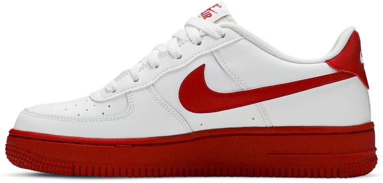 Nike Air Force 1 GS White Red Sole
