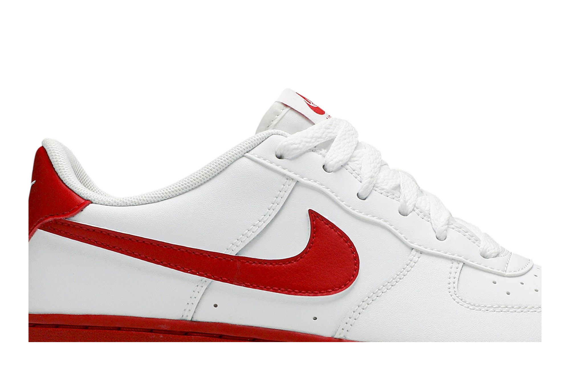 Size 3.5 Air Force 1 GS White Red Sole
