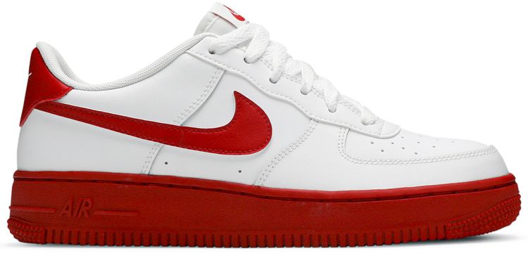 Nike Air Force 1 GS White Red Sole