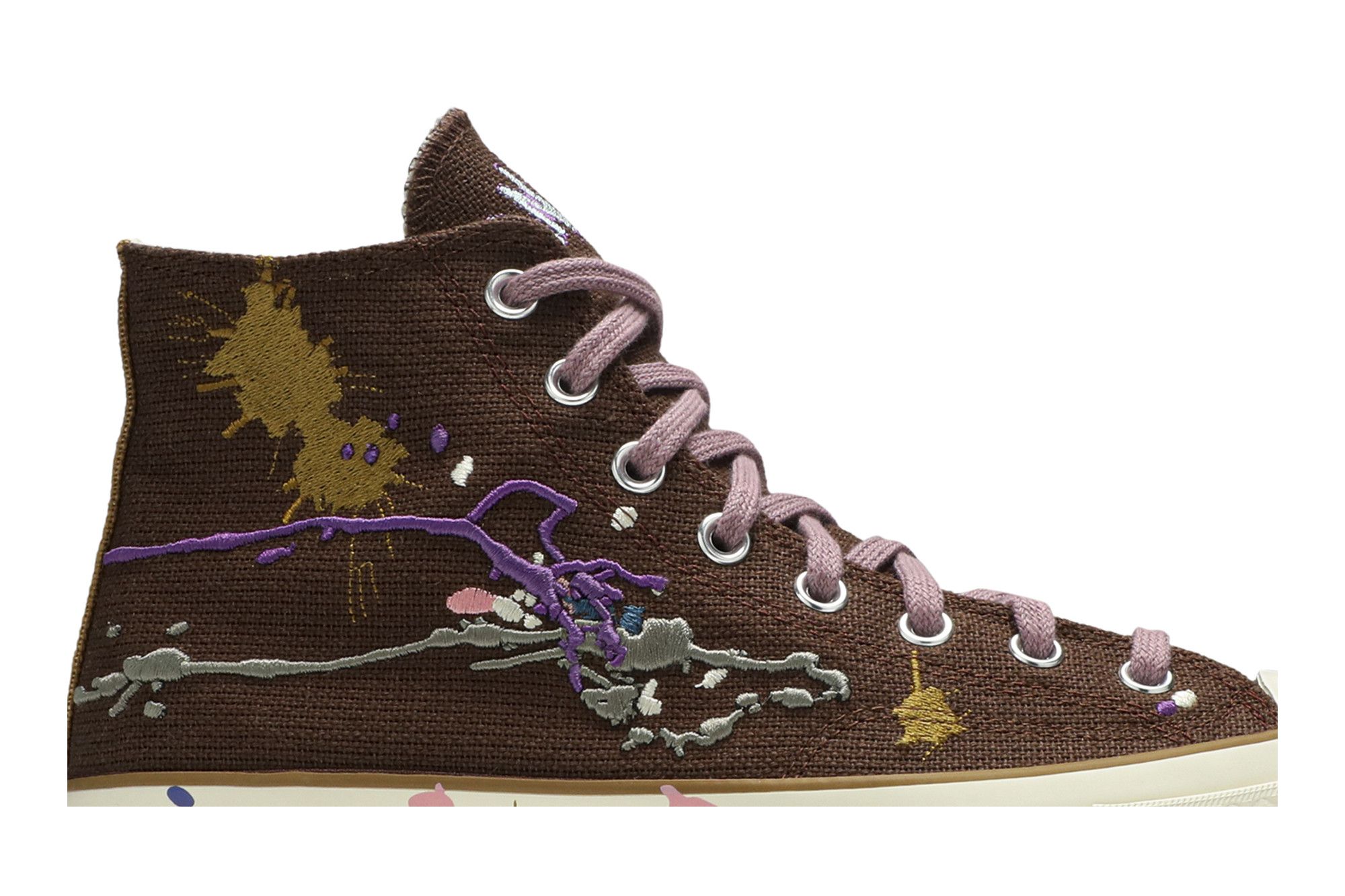 Size 10.5 Bandulu x Chuck 70 High Paint Splatter Cappuccino Base