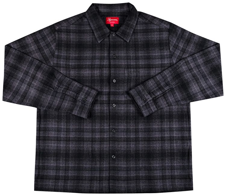 Supreme Plaid Flannel Shirt 'Black'