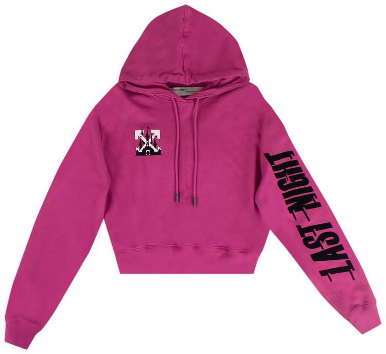 Off White Last Night Hooded Sweatshirt Pink