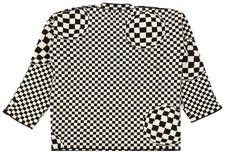 Off White Checkered Sweater BlackWhite