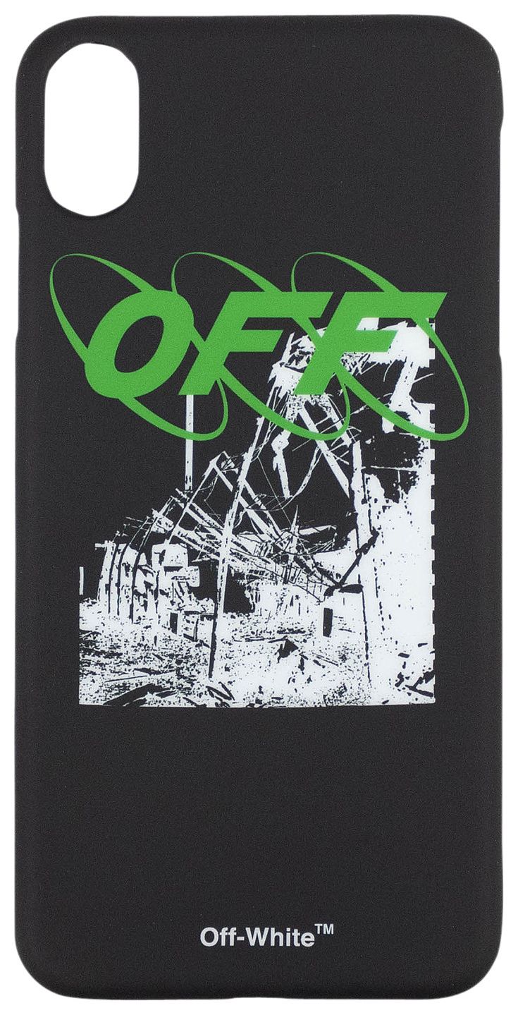 Off White Ruined Industrial iPhone Xs Max Case Black