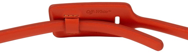 Off White Zip Tie Belt Red