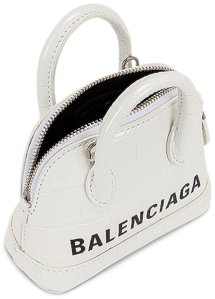 Balenciaga Nano Ville Top Handle Bag Optic WhiteBlack