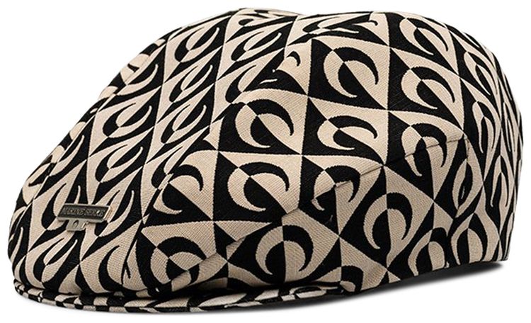 Marine Serre Moon Lozenge Tailored Beret BlackTan