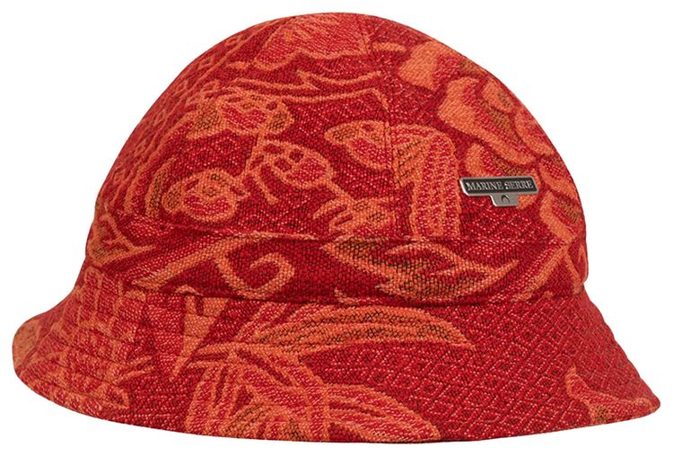 Marine Serre Regenerated Moon Salutation Carpet Bell Hat Red