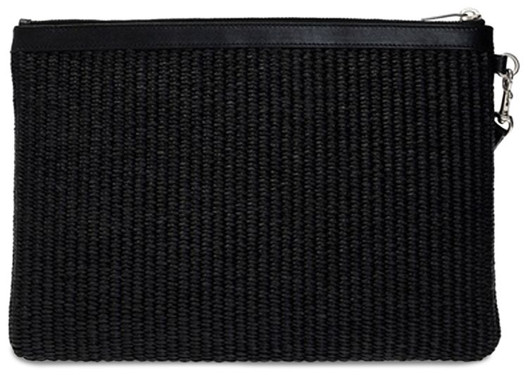 Saint Laurent Rive Gauche Zippered Pouch NeroBeige