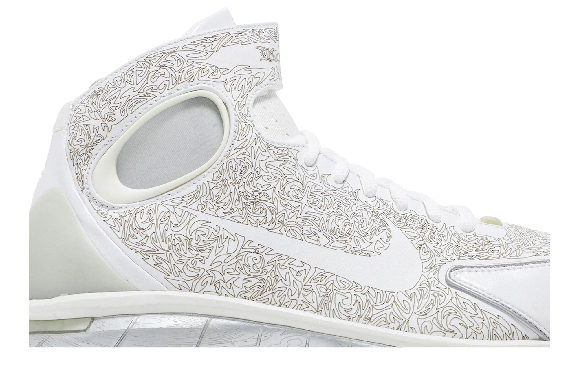 Nike air zoom huarache 2k4 black white metallic silver new arrivals