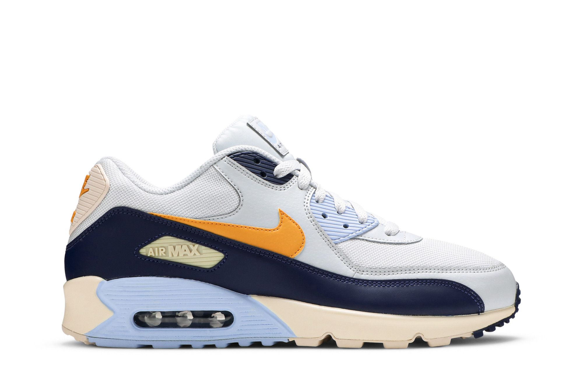 Nike air max 90 essential blue yellow on sale