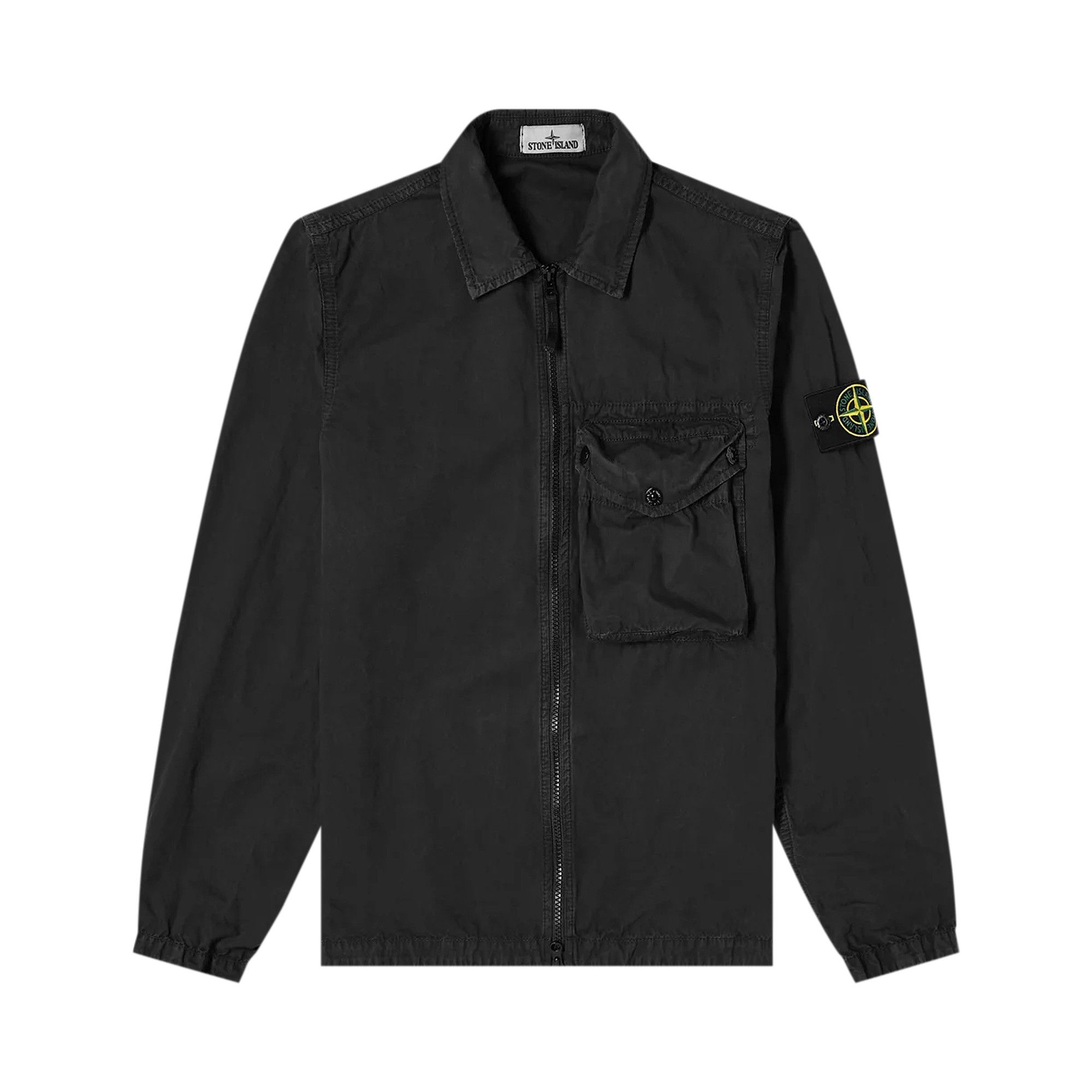 Buy Stone Island Zip Pocket Overshirt 'Black' - 7415117WN V0129 | GOAT