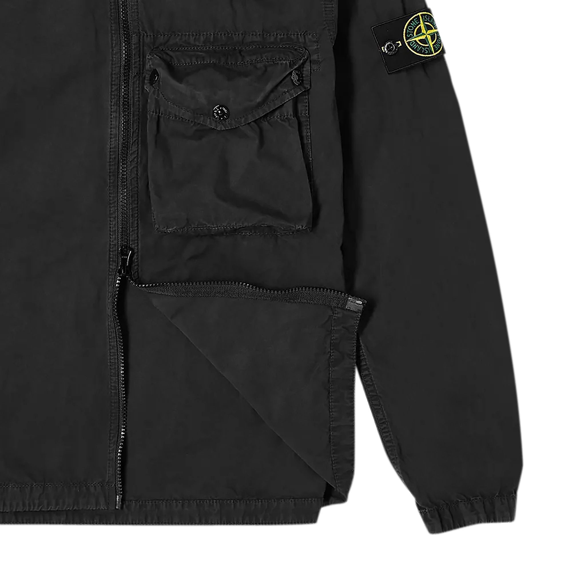 Buy Stone Island Zip Pocket Overshirt 'Black' - 7415117WN V0129 | GOAT