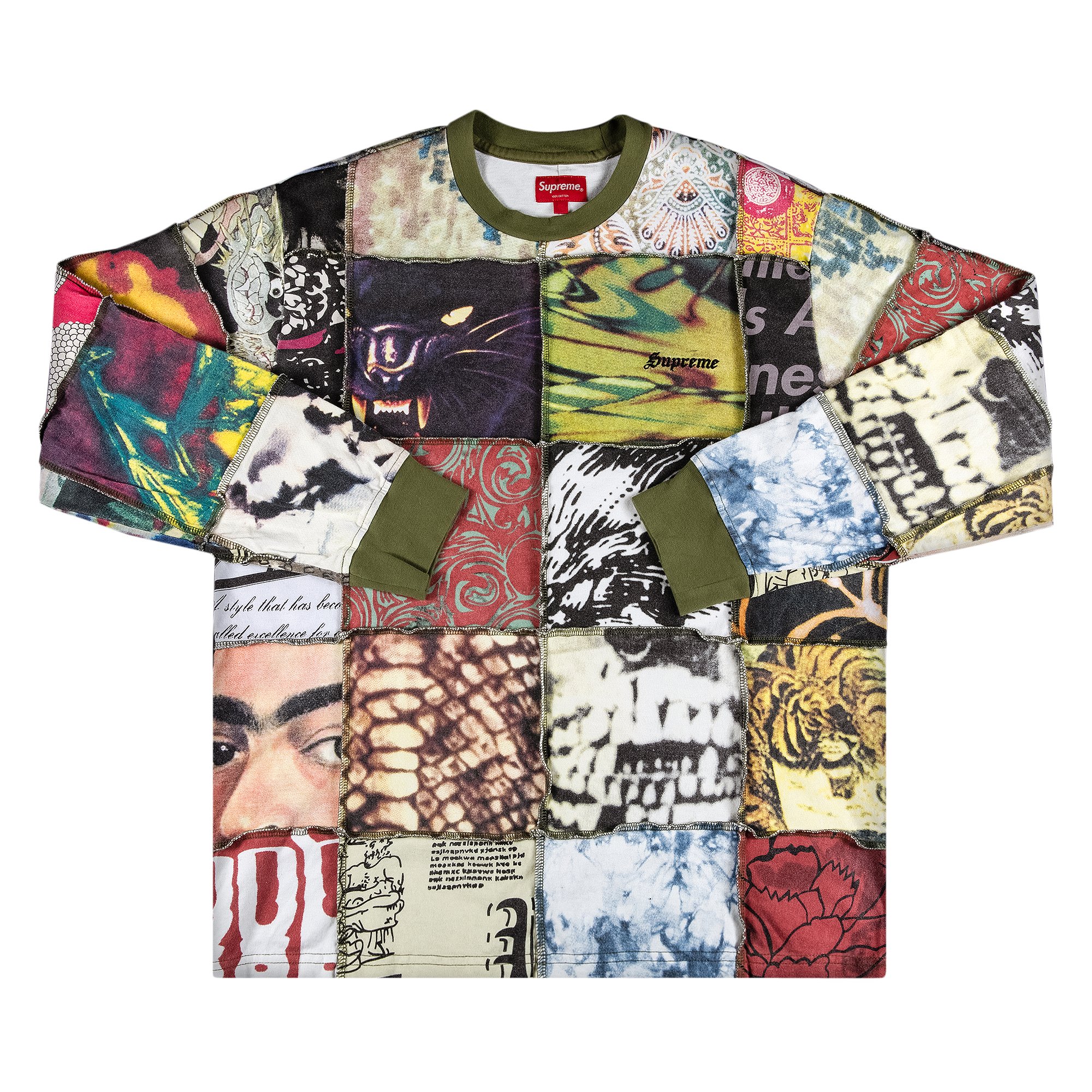 Buy Supreme Mosaic Patchwork Long-Sleeve Top 'Multicolor 