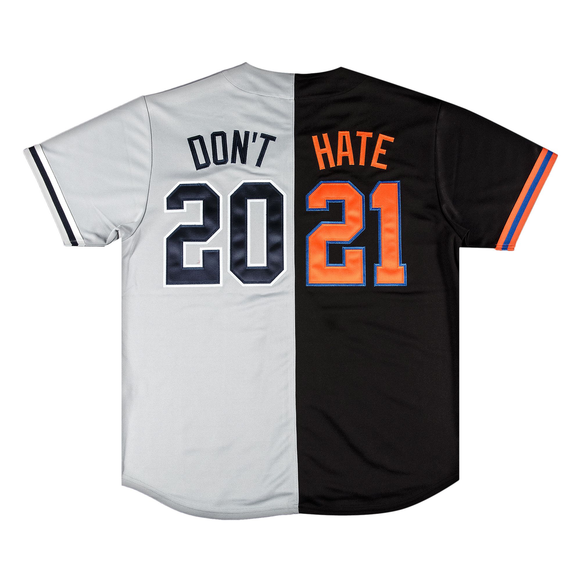 Buy Supreme Don't Hate Baseball Jersey 'Black' - SS21KN11