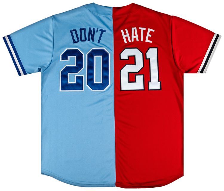 Supreme Dont Hate Baseball Jersey Red
