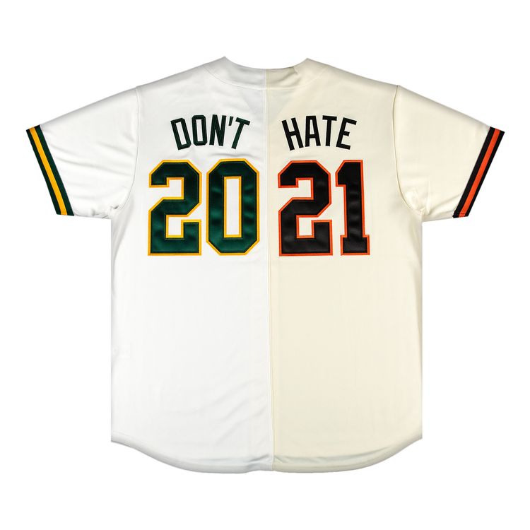 Supreme Dont Hate Baseball Jersey Natural