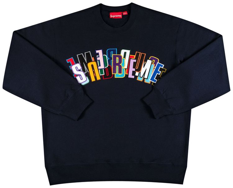 Supreme Stacked Crewneck Navy