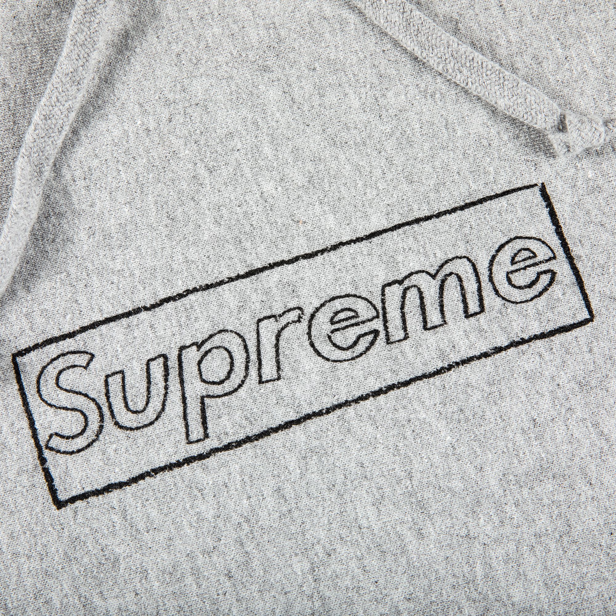 Buy Supreme x KAWS Chalk Logo Hooded Sweatshirt 'Heather