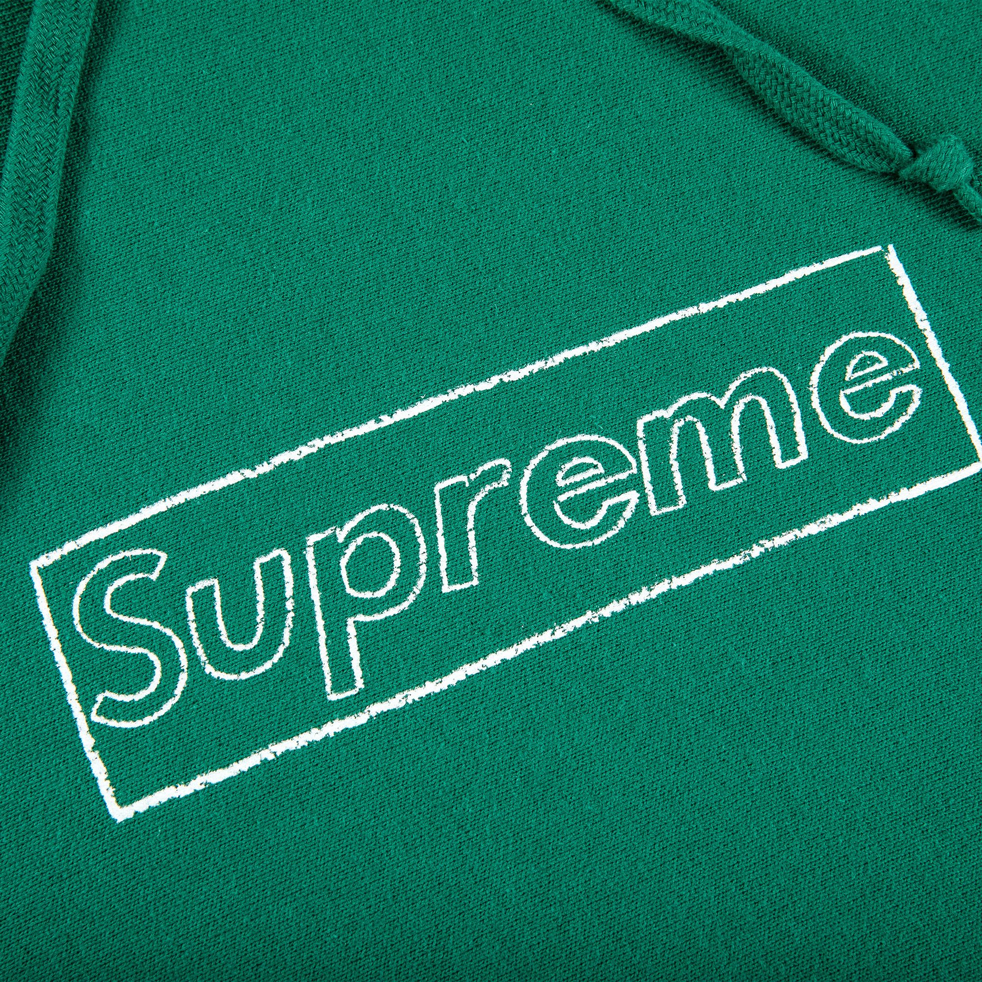 Buy Supreme x KAWS Chalk Logo Hooded Sweatshirt 'Light Pine