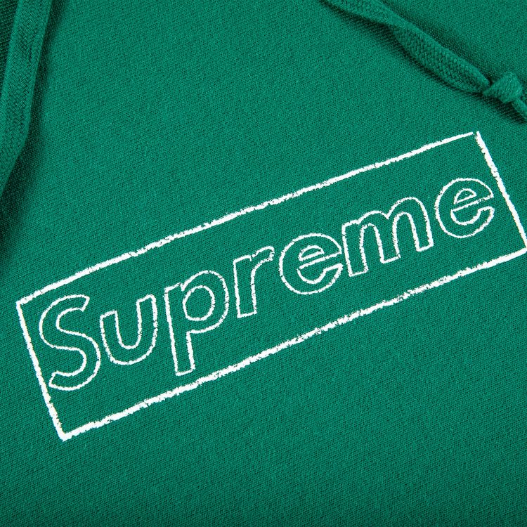 Supreme x KAWS Chalk Logo Hooded Sweatshirt Light Pine